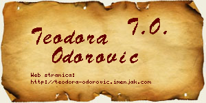 Teodora Odorović vizit kartica
